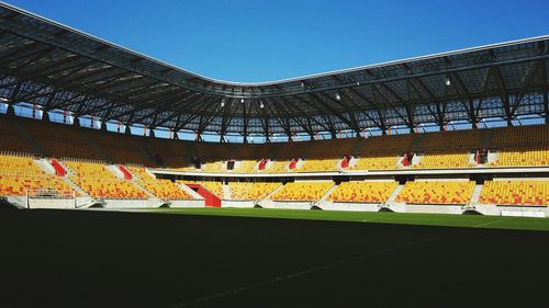 Low angle view of built structure against clear sky