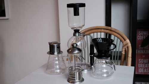 Close-up of glass on table