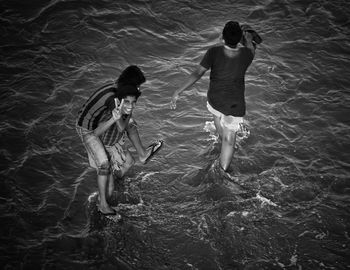 Full length of children on beach