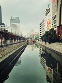 Canal amidst buildings in city