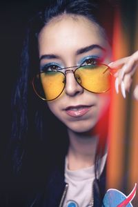 Close-up portrait of young woman