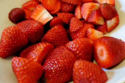 Full frame of strawberries