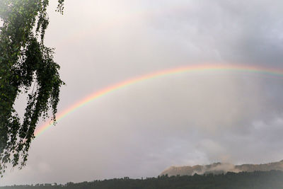 Scenic view of rainbow against sky