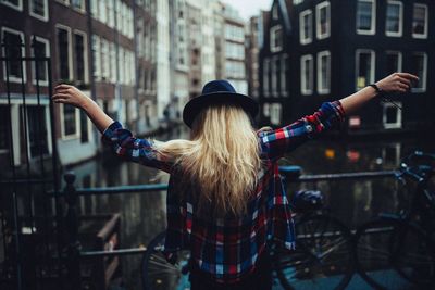 Woman standing in park