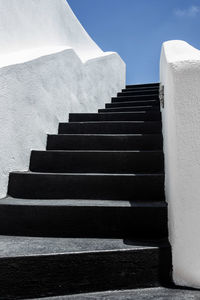 Low angle view of staircase against building