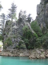 Rock formations in sea