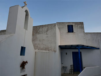 Low angle view of building against clear sky