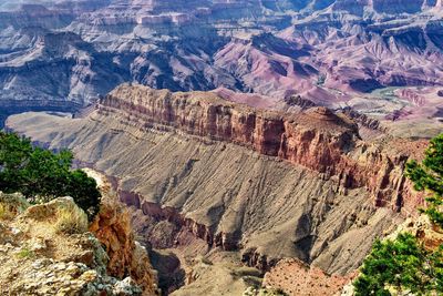 Aerial view of rock formations