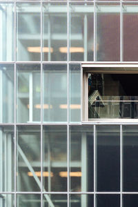 Full frame shot of glass window on building