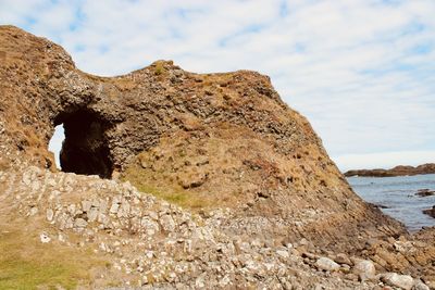 Rock formations against sky