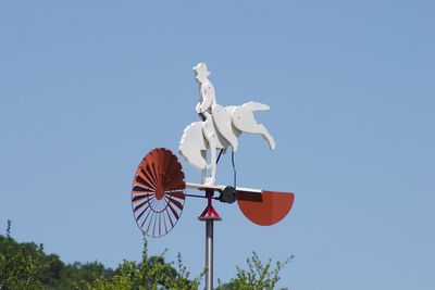 Low angle view of weather vane