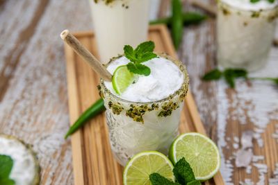 Close-up of drink on table