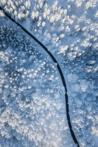 Low angle view of snow covered landscape against sky