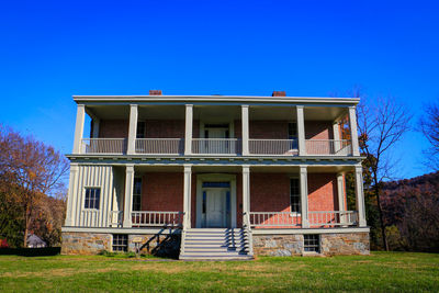 Exterior of building against blue sky