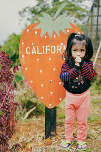 Cute kids at strawberry farms