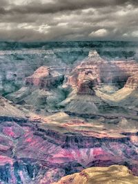 Aerial view of rock formations
