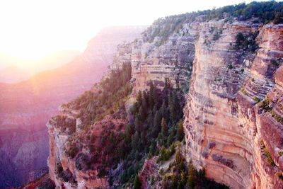 Scenic view of rocky mountains