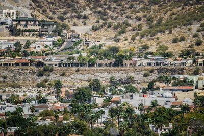 High angle view of townscape