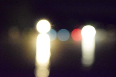 Defocused image of illuminated lights