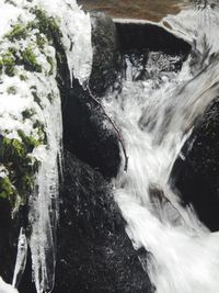 Stream flowing through rocks