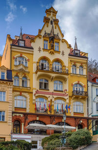 Low angle view of building against sky