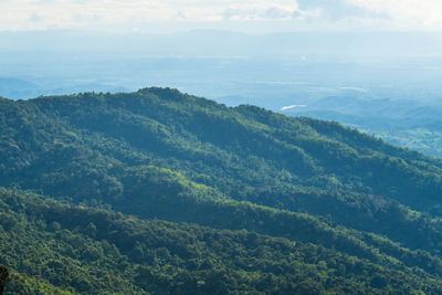 High angle view of landscape against sky