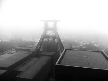 Built structure in foggy weather