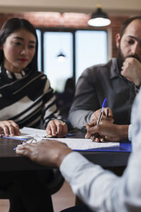 Business professionals in meeting