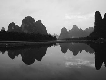 Reflection of trees in water