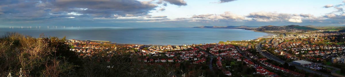 Panoramic view of sea against sky