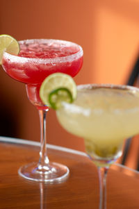 Close-up of drink on table