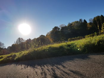 Scenic view of landscape against clear sky