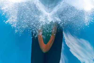 Man swimming in sea