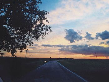 Country road at sunset