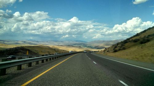 Road passing through mountains