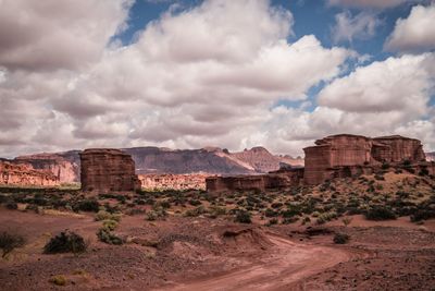 Rock formations in a desert