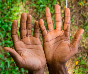 Close-up of human hand