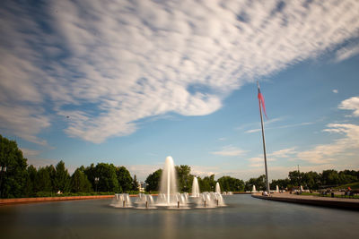 View of fountain in lake
