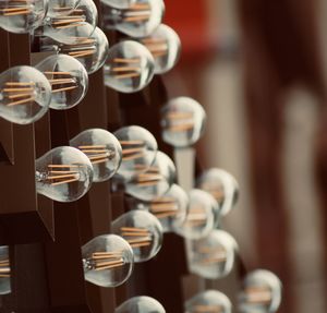 Close-up of light bulbs 