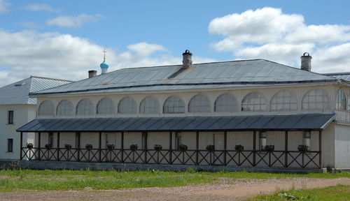 Exterior of old building against sky