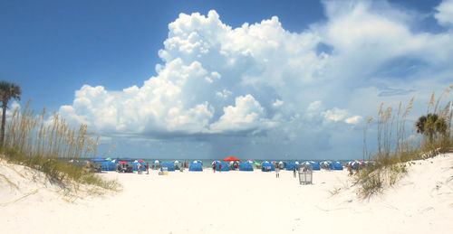 Panoramic view of beach against sky