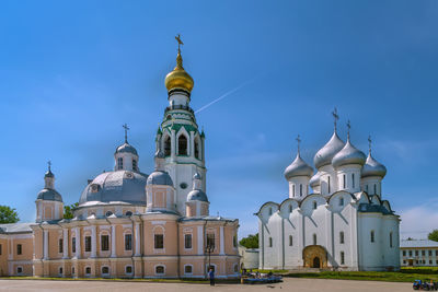 Low angle view of church against sky