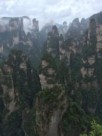 Scenic view of rocky mountains