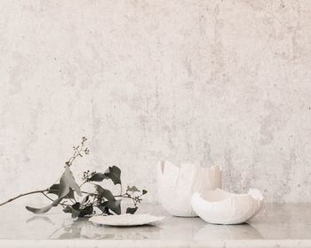 Close-up of flowers on table