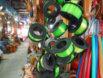 Close-up of market stall