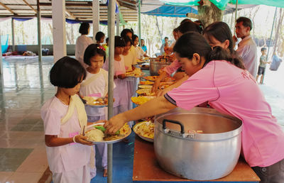 Girl having food