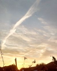 Low angle view of sky at sunset