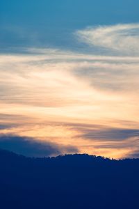 Low angle view of sky during sunset