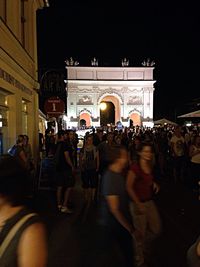 Crowd at night