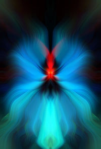 Digital composite image of light painting